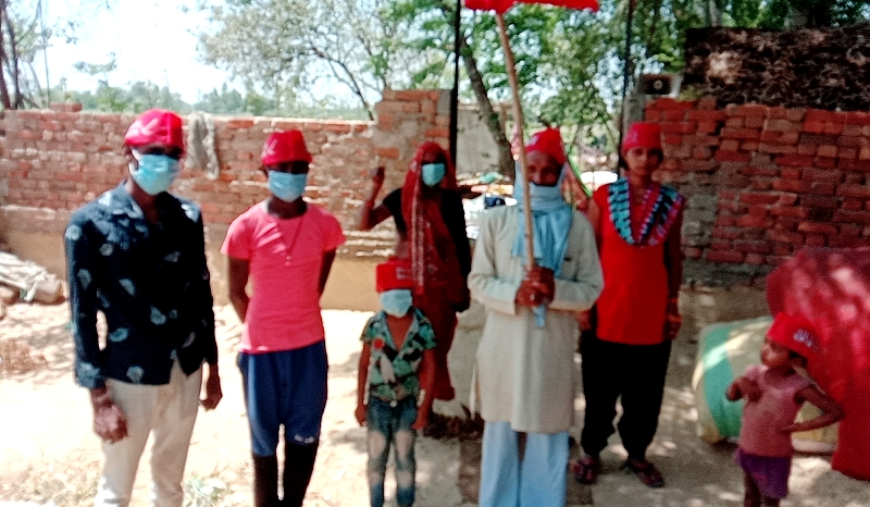 कोरोना से मौतें रोकने में सरकार की विफलताओं के खिलाफ भाकपा-माले का प्रदर्शन 6 CPIML 2
