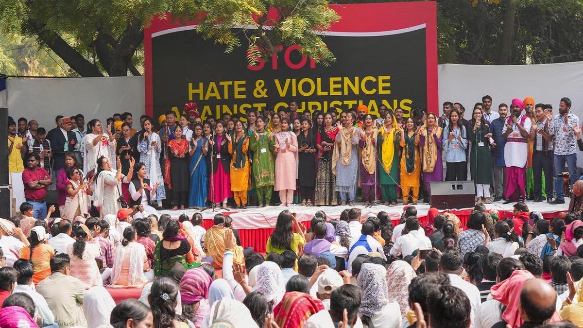 देश में ईसाइयों पर हो रहे हमलों के खिलाफ जंतर-मंतर पर गूंजी आवाज
