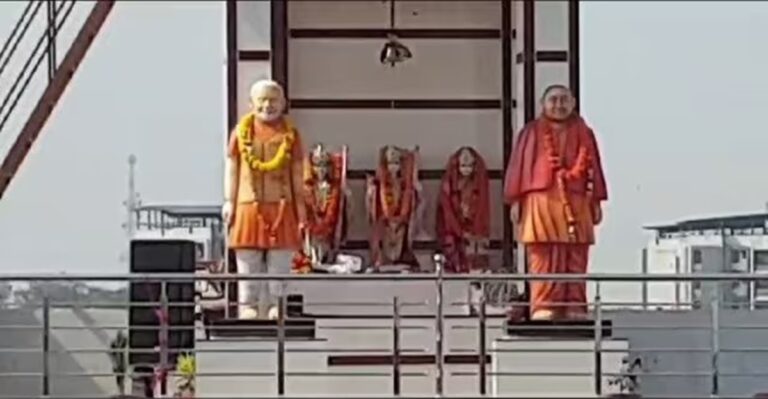 गुजरात: अवैध निर्माण को बचाने के लिए बनवाया राम मंदिर, मोदी और योगी की लगाईं मूर्तियां