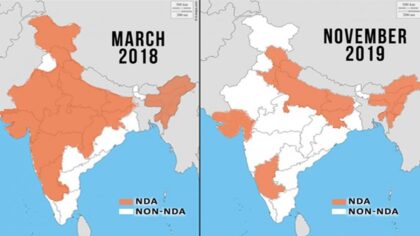 bjp shrinking